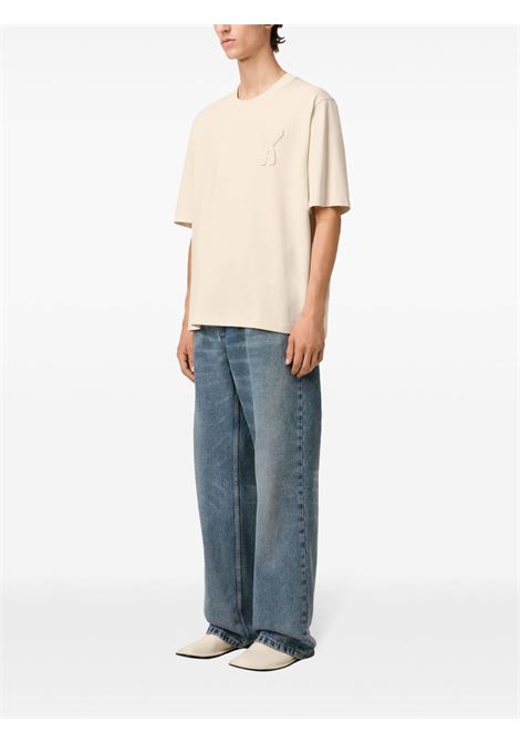 t-shirt adc patch unisex crema AMI PARIS | HTS055.726136